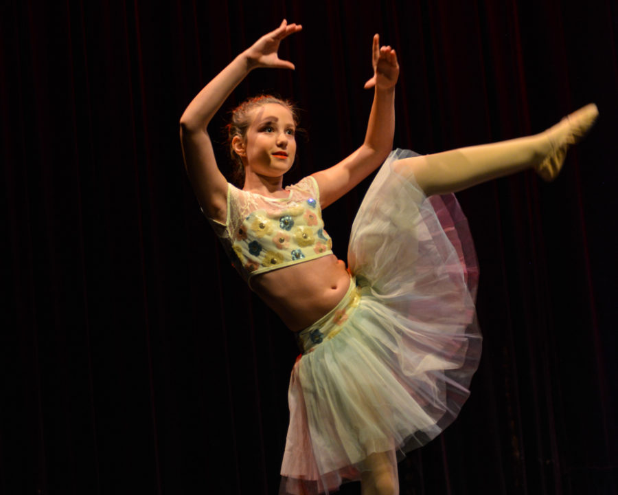 Young ballerina dancing