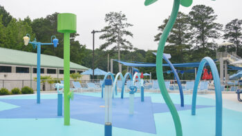 Splash pad for kids outside
