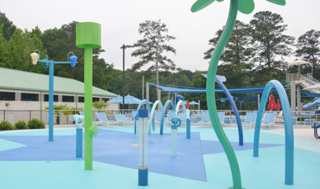 Splash pad for kids outside