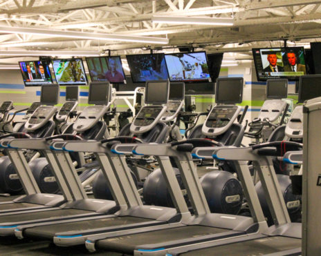 Treadmills at a gym