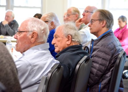 Seniors listening at a seminar