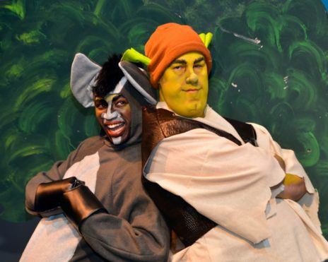 Actors in Shrek in the Jerry's Habima Theater
