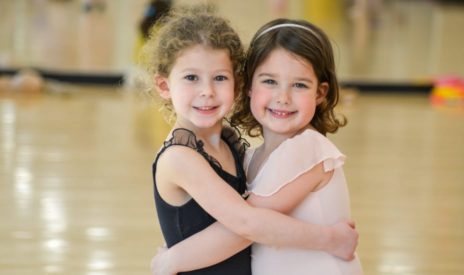 two girls at dance at Early Childhood Teens dance program