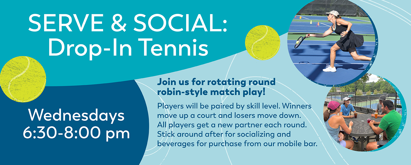 Serve & Social: Drop-In Tennis